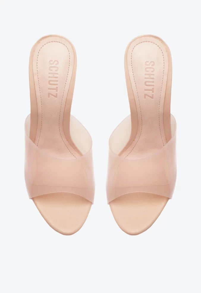 SANDÁLIA MULE APPRIL VINIL ROSA CLARO